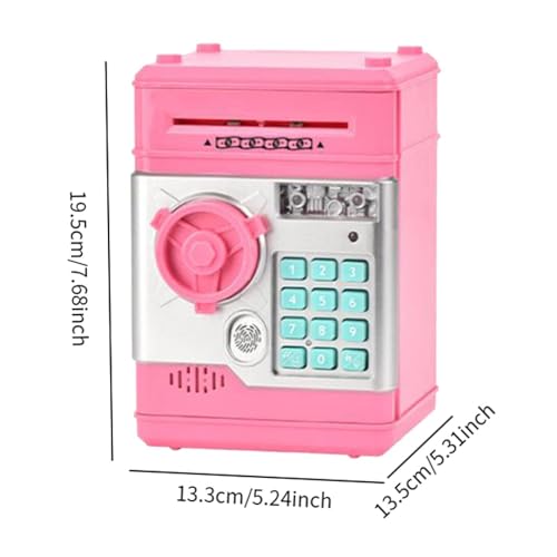 Tirelire électronique rose pour enfants de 3 à 8 ans avec code - 4