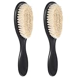 2 Pcs Slick Back Hair Brush, Barber Fade Brush, Neck Duster ABS Handle Soft Bristle Beard Styling Clipper Brushes for Men, Grooming Cleaning Detangling Tool Barbers Accessories for Hair Cutting