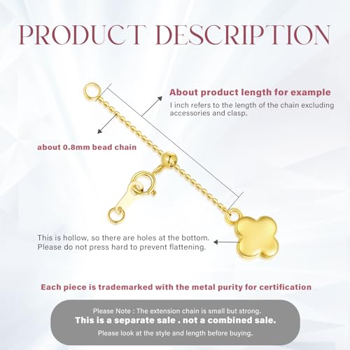 18k Yellow Gold 1"/2"/3"/4"/5"/6" Adjustable Necklace Extender Chain, 18k Gold Adjustable Necklace Extender Bracelet Anklet Extension Chain, Adjustable Bracelet Extender 18k Gold4