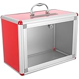 ARTIBETTER Mehrzweck Abschließbare Wahlurne mit Einwurfschlitz und Transparentem Fenster Robuste Aluminiumlegierung Geeignet als Spendenbox und Kasse für Geschäft und Kundencenter
