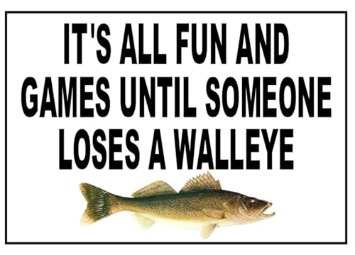 Imán decorativo Walleye 8.89x12.7 cm