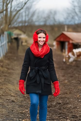 Funky Junque Infinity Scarf Women Winter Cable Knit Circle Wrap - Mother's Day Gift2