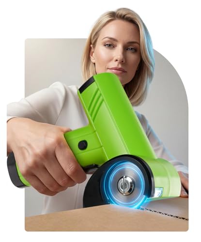 Cardboard Cutter Electric, 4-Speeds No-Jam Cutting & 60 Min Long-Lasting, Rotary Box Cutter for Fast...