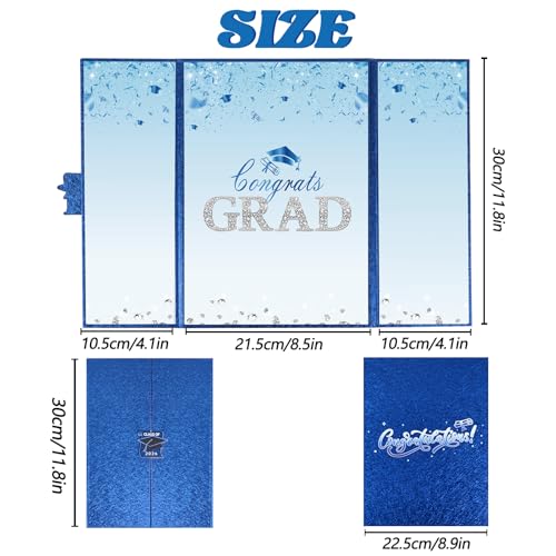 Image of Crenics Blue Graduation Decorations Class of 2026, Creative Graduation Guest Sign in Book Alternative, Congrats Grad Signature Book 18 inch x 12 inch, Awesome Graduation Gift or Keepsake