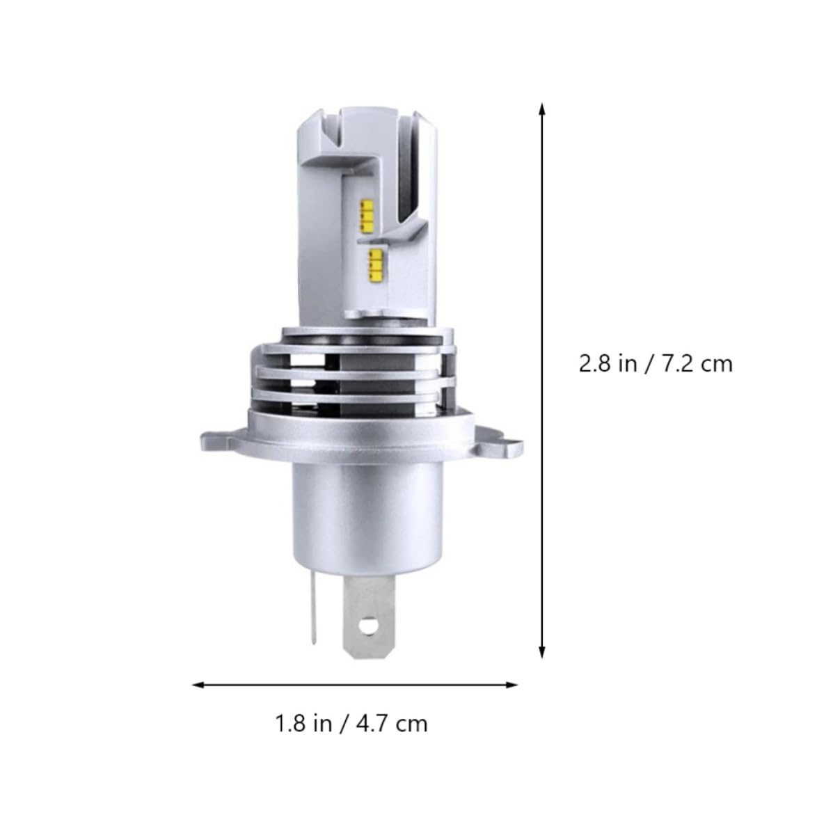 BESTonZON 2x Lampadine LED H4 9003 55w 5000lm per Fari Auto Anteriori Sinistro e Destro, Lega di Alluminio, Luce Bianca Fredda 6500k, Efficienza Elevata e Praticità Garantita