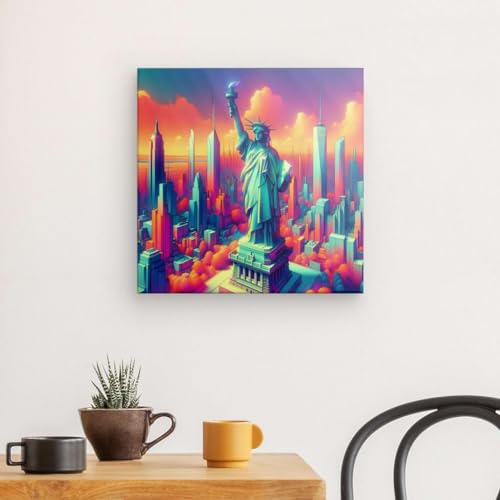 Statue de la Liberté impression sur toile rétro wedecored 40x40