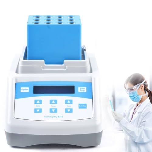 Mavdecll Máquina de aquecimento de gel de plasma, incubadora de casa de banho seca de laboratório de 12 * 5 ml, aquecedor portátil para fabricante de gel PRP PPP de 100 ° C, tempo de 1 Min-99 H 59 Min