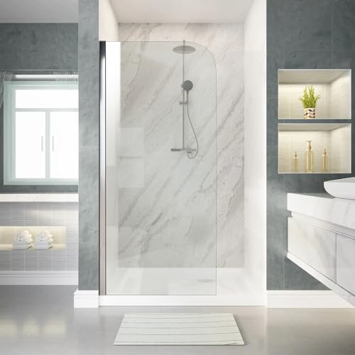 Shower Glass Panel 34" W x 74" H, Fixed Shower