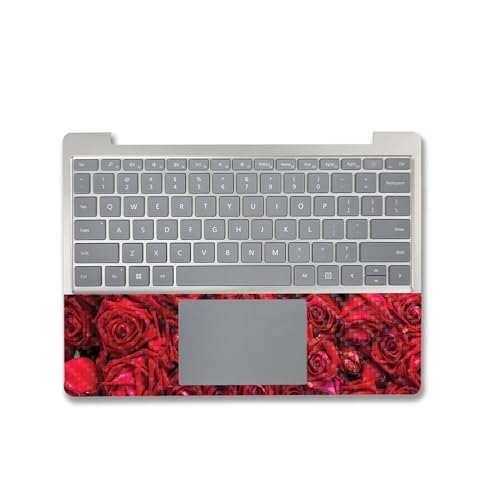 Image of MightySkins Carbon Fiber Skin Compatible with Microsoft Surface Laptop Go 3 (2023) Full Wrap Kit - Too Many Roses | Protective Durable Textured Carbon Fiber Finish | Made in The USA