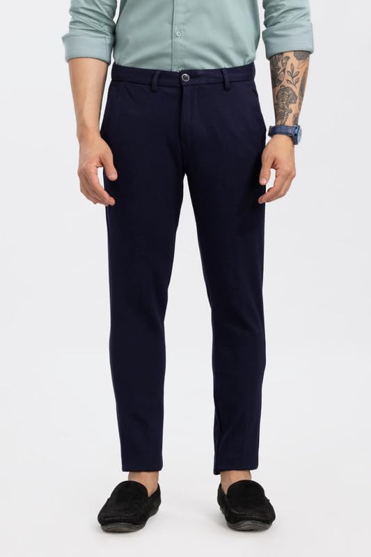 Image of SNITCH Men High Rise Active Plum Stretch Pants