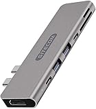 DUAL USB-C - Der Dual USB-C Multiport Adapter verfügt über einen USB-C Power Delivery-Anschluss mit 100 W, mit dem Sie nicht nur Ihr Notebook aufladen, sondern auch Daten mit Geschwindigkeiten von bis zu 10 Gbit/s übertragen können.