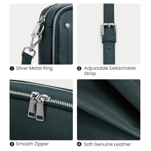 Image of befen Genuine Leather Crossbody Bags for Women, RFID Leather Purses