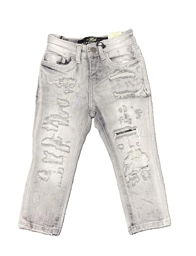 Kids Ripped Super Stretch Cement Wash Jeans