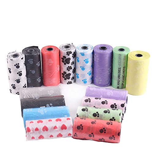 1 rouleau de sacs poubelle pratiques pour animaux de compagnie, respectueux de l'environnement, sacs poubelle de nettoyage pour déjections canines, couleur aléatoire, pratique et professionnel