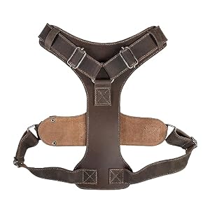 Dog Harness Handmade from Full Grain Leather - Easy and Comfortable Walking, Adjustable, Safe for your Pet, Prevents Escapes, Heavy Duty Metal - Medium to Large Dog Breeds - Bourbon Brown Dog Harness Handmade from Full Grain Leather – Easy and Comfortable Walking, Adjustable, Safe for your Pet, Prevents Escapes, Heavy Duty Metal – Medium to Large Dog Breeds – Bourbon Brown