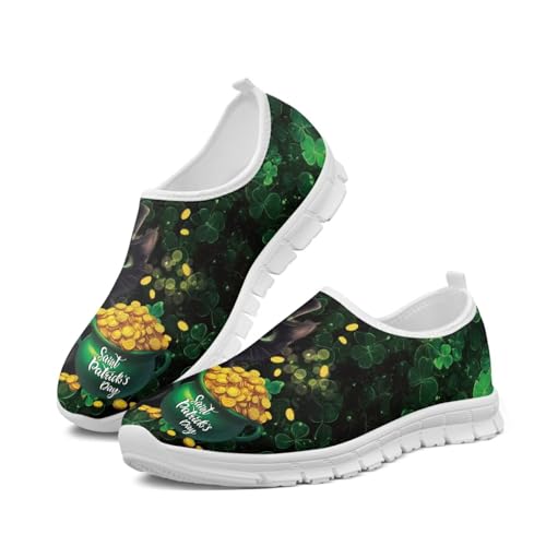 St. Patrick's Day Women's Walking Shoes Low Slip On Sneakers Casual Mesh Sneakers for Women Comfortable Flats Breathable Soft Insole Shoes