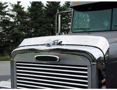 United Pacific 29094 - Hood Deflector - Stainless Bug Deflector For Freightliner Classic/Classic Xl