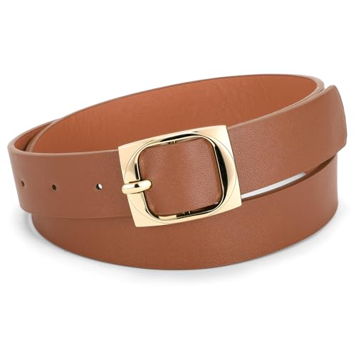 XZQTIVE Women's Leather Belts for Jeans Dress Pants Black Brown B...