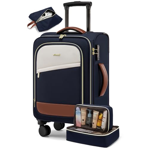 LOVEVOOK 4-Piece 20-Inch Carry-On Luggage with TSA Lock