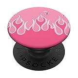 McBling Aesthetic Pink Flames 2000's Y2K Trashy Bimbo PopSockets Swappable PopGrip