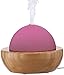 SpaRoom Aroma Globe Glass & Bamboo Essential Oil Diffuser, Aromatherapy, 1.8 Pound