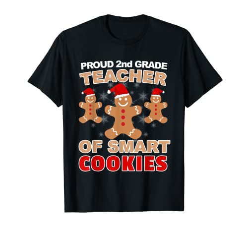 Camiseta navideña con diseño de maestro de galletas inteligentes de 2ndGrade Camiseta