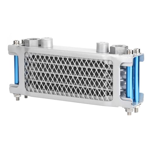 Catálogo de Radiadores de aceite que puedes comprar esta semana. 50 Longzhuo Enfriador de Aceite de Motor de Moto, Radiador de Refrigeración de Moto Piezas Universales, Adecuado para Motos de Cross, Motos de Pista, Motos Mono, ATVs y Quads Plata