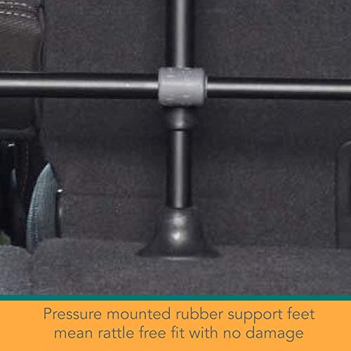 North States Mypet Tall Adjustable Vehicle Barrier: Keep Your Pets Safe On The Go. Installs In Seconds With No Tools. Pressure Mount (Up To 55" Wide & 57" Tall, Black) #TOP3