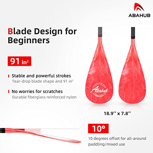 Miniatura 2 de Abahub Remo Paddle Surf Carbono Pala Sup Paddle Con Bolsa Pala Remo Extensible 170-218cm Hoja De Plástico Con Impresión De Ondas Para Tabla De Sup Canoa De Surf