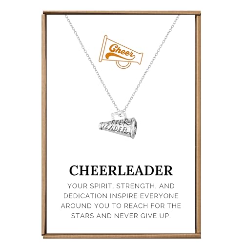 VIY Personal Card Cheerleader gifts, Cheerleading necklace, Cheer gifts, Cheer team gift for women, Dance team necklace, Dancer gift