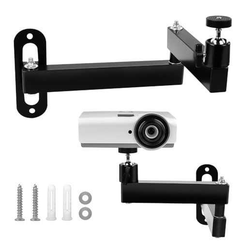 Zuxbolf Faltbare Beamer Wandhalterung Deckenhalterung für Beamer verstellbare 360° Drehbar Projektorhalterung Beamerhalterung Projektor Ständer mit 1/4 Gewinde für Kameras, Projektoren, Videorekorder
