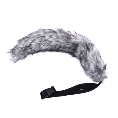 Falsa de sintética white ajustable con hebilla elástica para solucionar problemas de talla en cosplay