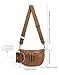Fashionable Checkered Crossbody Bum Bag for Women - Large Capacity Fanny Pack, Belt Bag Sling Bag, Durable PU Leather, Stylish for Travel & Daily Use (Brown)
