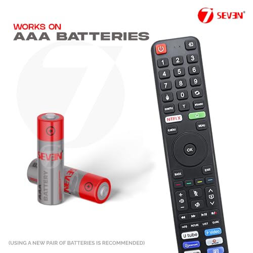 Image of 7SEVEN Compatible Thomson Tv Remote Original Suitable for Smart Android LED FHD UHD 4K Television and Make Sure Existing Controller Replicate as Similar to Perform Like Original Remote Control