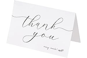 Crisky 50 Pack Thank You Greeting Cards With 50 Envelopes & 50...