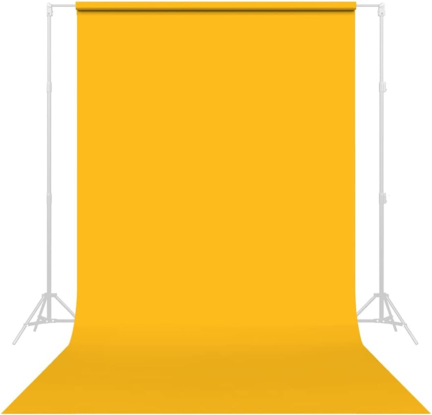 Savage Seamless Paper Photography Backdrop - Color #71 Deep Yellow, Size 86 Inches Wide x 36 Feet Long, Backdrop for YouTube Videos, Streaming, Interviews and Portraits - Made in USA