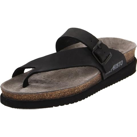 Mephisto Women's Helen Thong Sandal,Black Nubuck,9 M US Cover