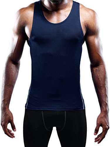 Image of NELEUS Men's 3 Pack Athletic Compression Under Base Layer Sport Tank Top