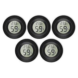 DIFCUL Thermometer Hygrometer,Binnenthermometer, Hygrometer, Mini LCD Digitale Thermo-hygrometer, Temperatuur en Luchtvochtigheidsmeter met Hoge Nauwkeurigheid, voor Babykamer, Interieur, Kantoor