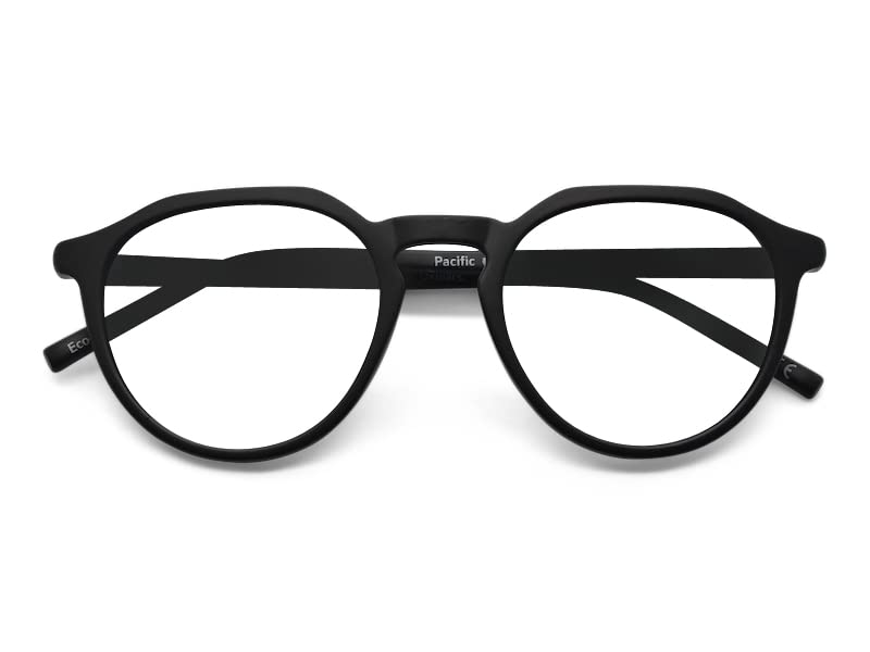 Okulars® Eco Pacific Recycled PET - Anti-Blue Light Filter Glasses for Men and Women Black, One Size