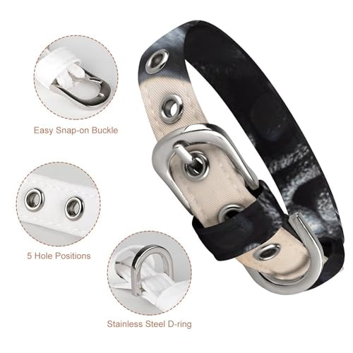 Collier réglable noir anti irritation pour chiot et chaton