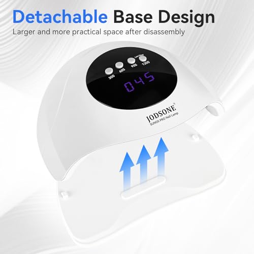 Image of JODSONE Quick U V LED Nail Lamp with 4 Timer Settings Auto Sensor Nail Dryer White