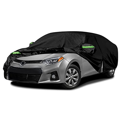Image of 6 Layer Waterproof Car Covers Replace for 2004-2026 Toyota Corolla Sedan | All Weather Car Cover with Cotton Liner, Zipper Door, Windproof Bands for Snow Rain Dust Protection