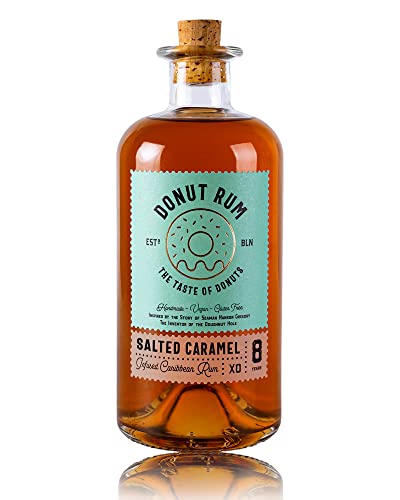 DONUT RUM - Salted Caramel - Karibischer Rum Mit Echtem Donut Geschmack 8 Jahre im Bourbon Fass gereift - Vegan…