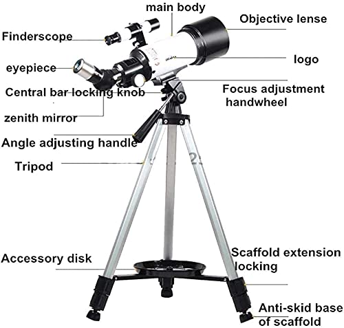 L-ROM FHISD Teleskop, Teleskope für Erwachsene, 70mm Öffnung 400mm Reiseteleskop, Teleskop für Astronomie-Anfänger - mit… – Bild 5