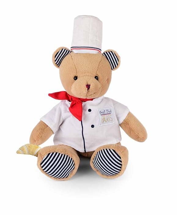 Doudou ours chef cuisinier pour offrir un souvenir éternel de Paris