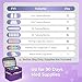 Mancro Dual Layers Pill Bottle Organizer Bag, Medicine Pill Organizer Bag with Lockable Zipper, Medicine Travel Bag for Pills, Vitamins, Pill Cutters, Medical Supply for Home Storage, Purple