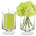 CYS EXCEL Glass Candle Holders, Hurricanes Candle Holders, Stemmed Candle Holders. Candle Holders Pack of 2