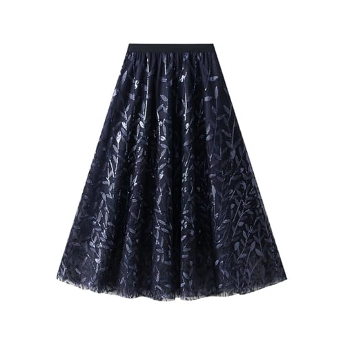 Jupe en tulle pour femmes anti-transparence coupe longue volumineuse