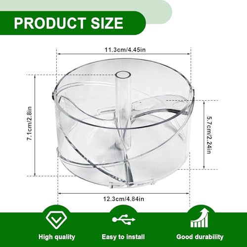 Image of 241685101 Ice Dispenser Drum Part Compatible with Frigidaire Refrigerator 241685101 (AP3959117) Replaces 241685103,1196676,5304404346,7241685101,AH1526412,EA1526412,PS1526412 Ice Bucket Baffle